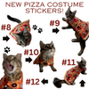 Pizza Crust The Cat Stickers