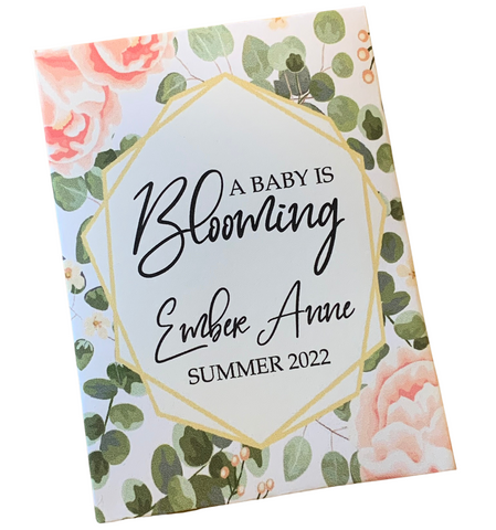 Custom eucalyptus Baby Shower Seed Packets Favors