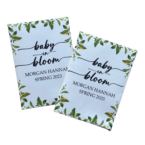 NEW Greenery Leaves Baby Shower Seed Packets