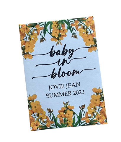 NEW Yellow Flowers Baby Shower Seed Packets