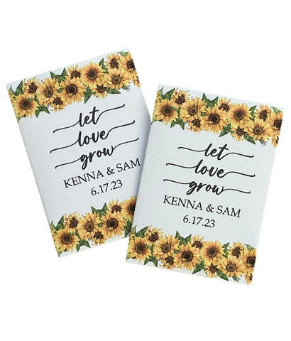 NEW Sunflower Border Wedding Seed Packets
