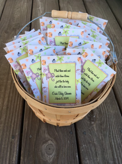 Jungle Baby Shower Seed Packets