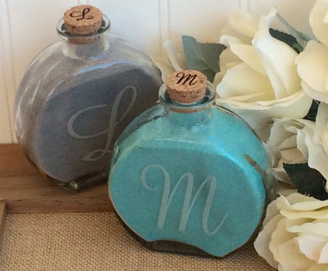 Sand Ceremony round glass vase with side vases - Favor Universe