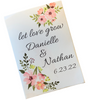 soft pink floral wedding seed packets