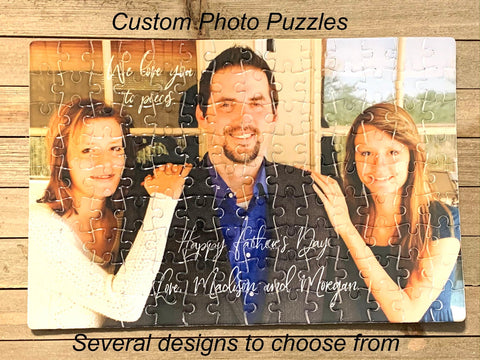Custom photo puzzle for mom or dad