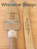 Cake serving set with burlap handle and optional matching flutes - Favor Universe