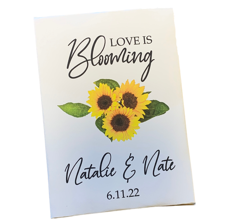 sunflower wedding seed packets
