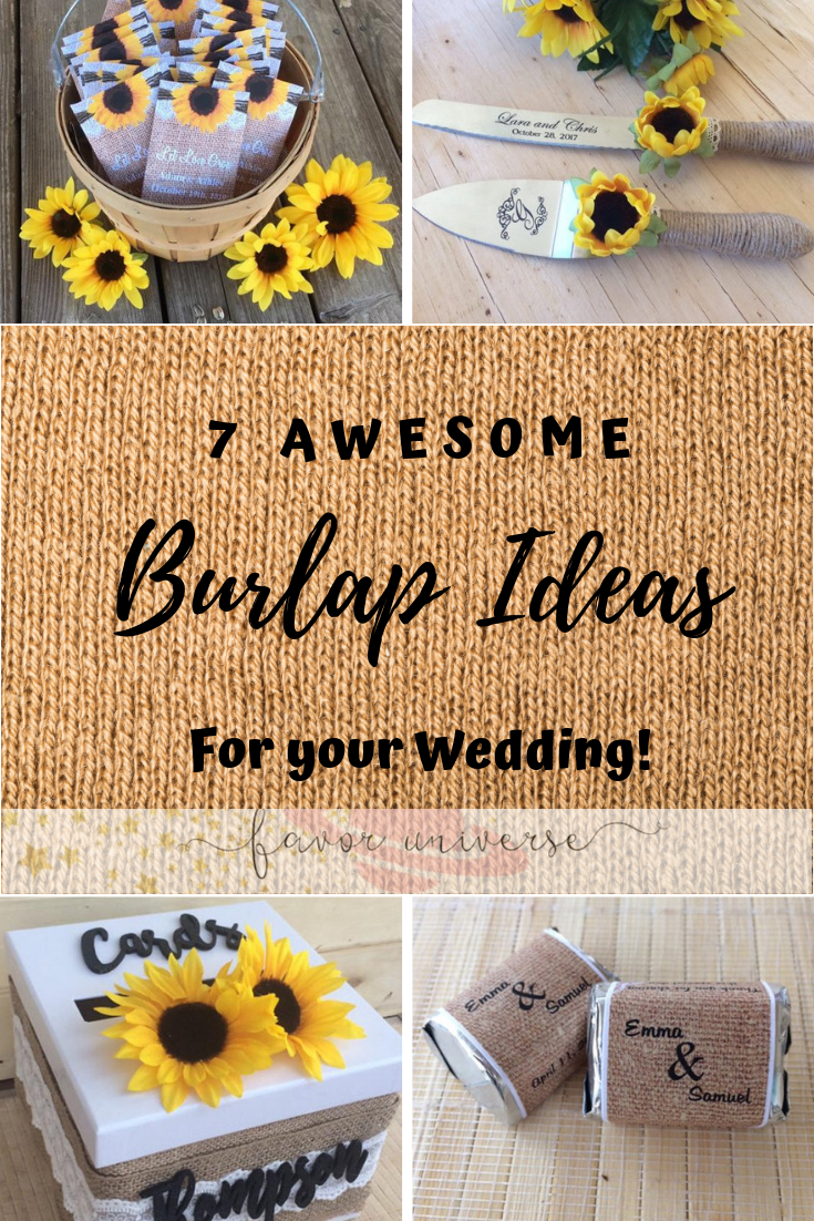 7 awesome ideas for incorporating burlap favors and gifts into your wedding
