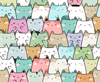 22 oz skinny tumbler - Colorful Cats design