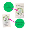 Plantable woodland baby shower favors