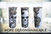 22 oz skinny tumbler - Skull Dragon design