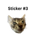 Pizza Crust The Cat Stickers