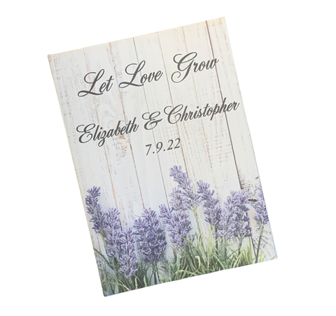 Lavender Wedding Seed Packet Favors Purple