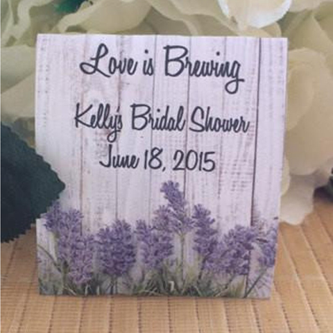 Lavender Bridal Shower Tea Packets - Favor Universe