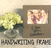 Custom handwritten photo frame
