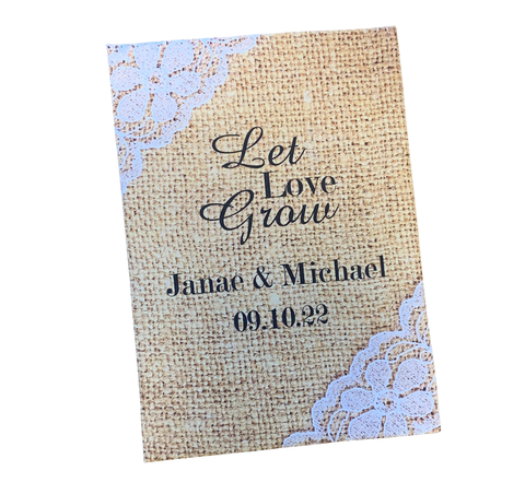 Wedding Seed Packets Rustic Favors