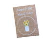 Sunflower Vase on Wood Background