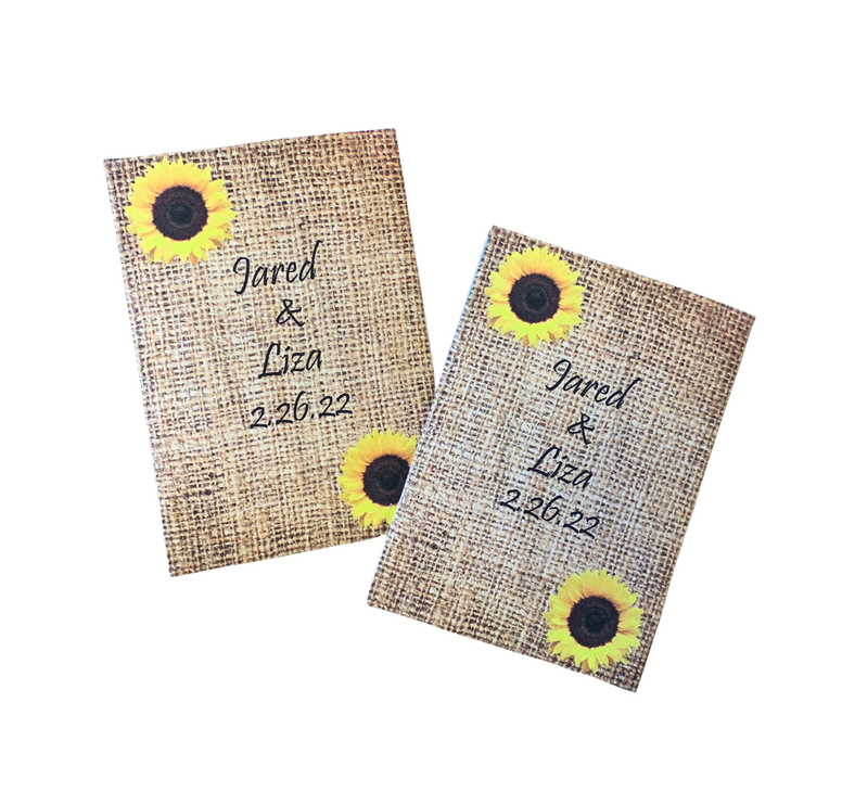 Sunflower Wedding Seed Packets Gift Home Decor Rustic Burlap