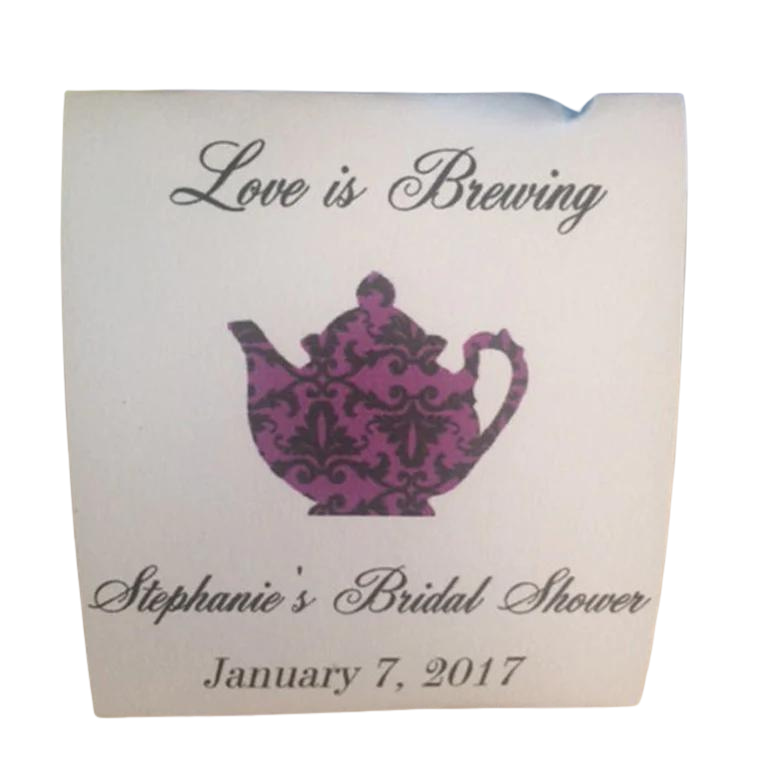 Four Winter Tea Party Favors for Bridal Baby Showers Weddings