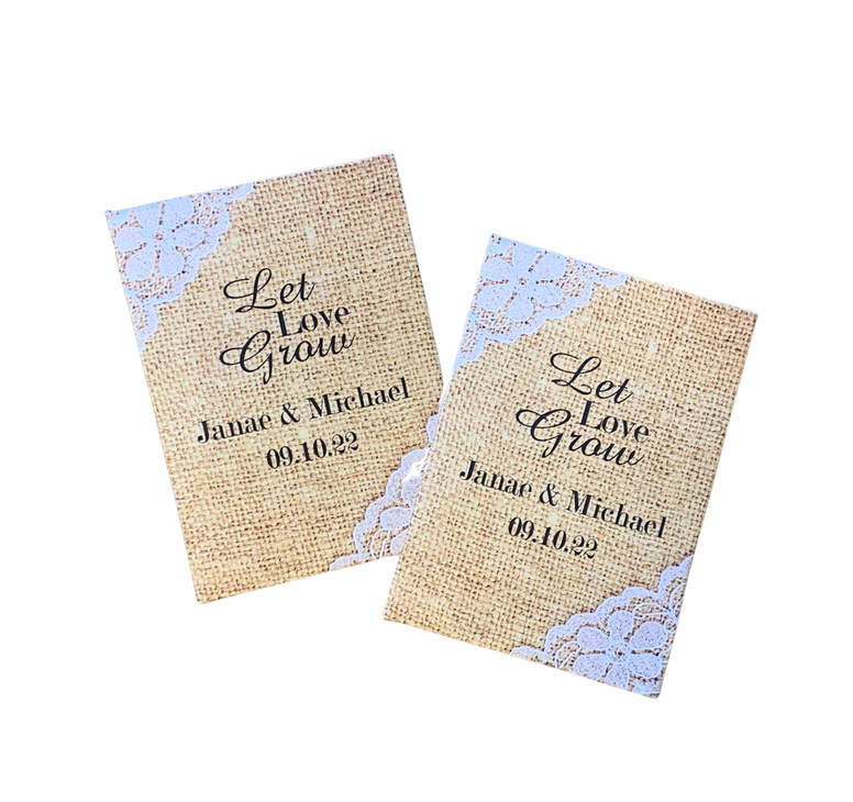 Wedding Seed Packets Rustic Favors