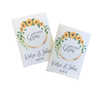 Gold frame circular Sunflowers Wedding Seed Packets