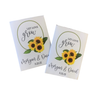 Sunflower with Gold Frame Wedding Seed Packets