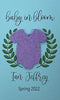 Plantable Seed Card favors for Baby Shower - Includes plantable onesie shape and Laurel Wreath design