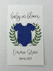 Plantable Seed Card favors for Baby Shower - Includes plantable onesie shape and Laurel Wreath design