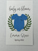 Plantable Seed Card favors for Baby Shower - Includes plantable onesie shape and Laurel Wreath design