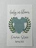 Plantable Seed Card favors for Baby Shower - Includes plantable onesie shape and Laurel Wreath design