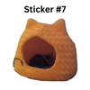 Pizza Crust The Cat Stickers