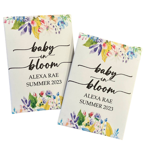 NEW Colorful Flowers Baby Shower Seed Packets
