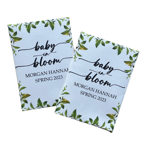 100 Pcs Baby Shower Favors Seed Packet Flower Seed Packets Baby in Bloom  Plant Seed Envelopes 100 Thank You Cards 100 Organza Gift Bags for Baby
