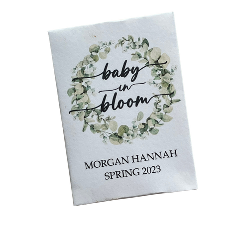 NEW Greenery Wreath Baby Shower Seed Packets