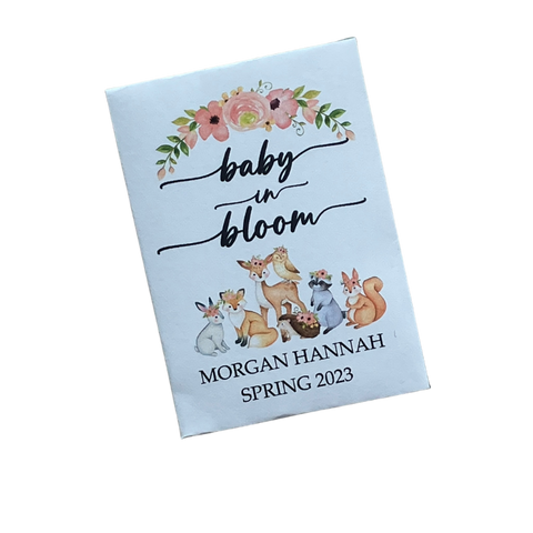 NEW Woodland Design Baby Shower Seed Packets