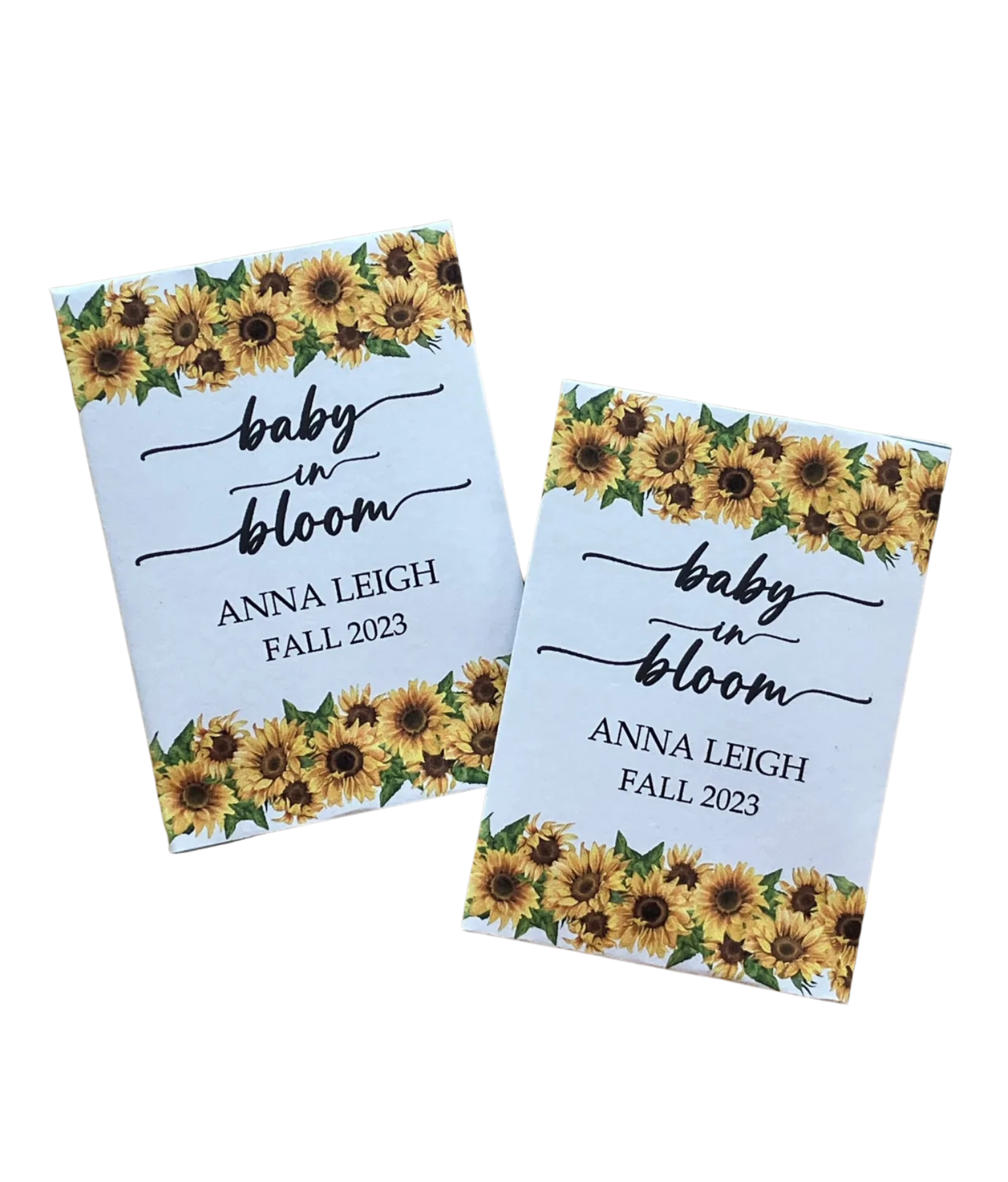 100 CM31 Pcs Sunflower Baby Shower Seed Packet Favors Seed Self