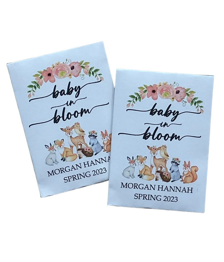 NEW Woodland Design Baby Shower Seed Packets