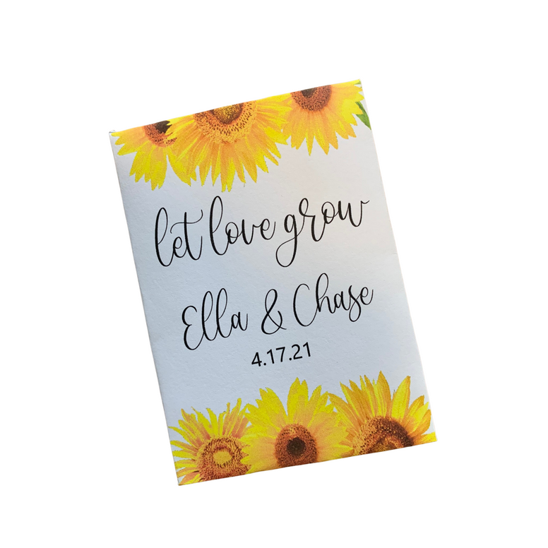 Copy of Sunflower Border Wedding Seed Packets
