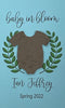 Plantable Seed Card favors for Baby Shower - Includes plantable onesie shape and Laurel Wreath design