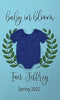 Plantable Seed Card favors for Baby Shower - Includes plantable onesie shape and Laurel Wreath design
