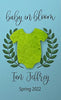 Plantable Seed Card favors for Baby Shower - Includes plantable onesie shape and Laurel Wreath design