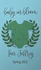 Plantable Seed Card favors for Baby Shower - Includes plantable onesie shape and Laurel Wreath design