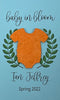 Plantable Seed Card favors for Baby Shower - Includes plantable onesie shape and Laurel Wreath design