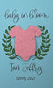 Plantable Seed Card favors for Baby Shower - Includes plantable onesie shape and Laurel Wreath design