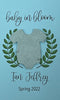 Plantable Seed Card favors for Baby Shower - Includes plantable onesie shape and Laurel Wreath design