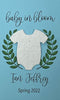 Plantable Seed Card favors for Baby Shower - Includes plantable onesie shape and Laurel Wreath design