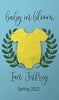 Plantable Seed Card favors for Baby Shower - Includes plantable onesie shape and Laurel Wreath design