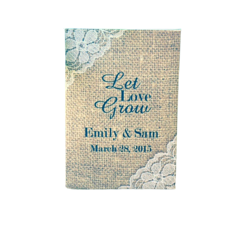 Burlap and Lace Wedding Seed Packets