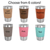 Tumbler with leatherette - bridesmaid gift and bride gift