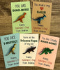 Dinosaur valentine cards - Dinosaur party favors